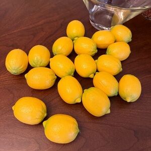 Set of 18 Vintage Plastic Lemons ***ONLY*** (Clear Glass Bowl Sold Separately)